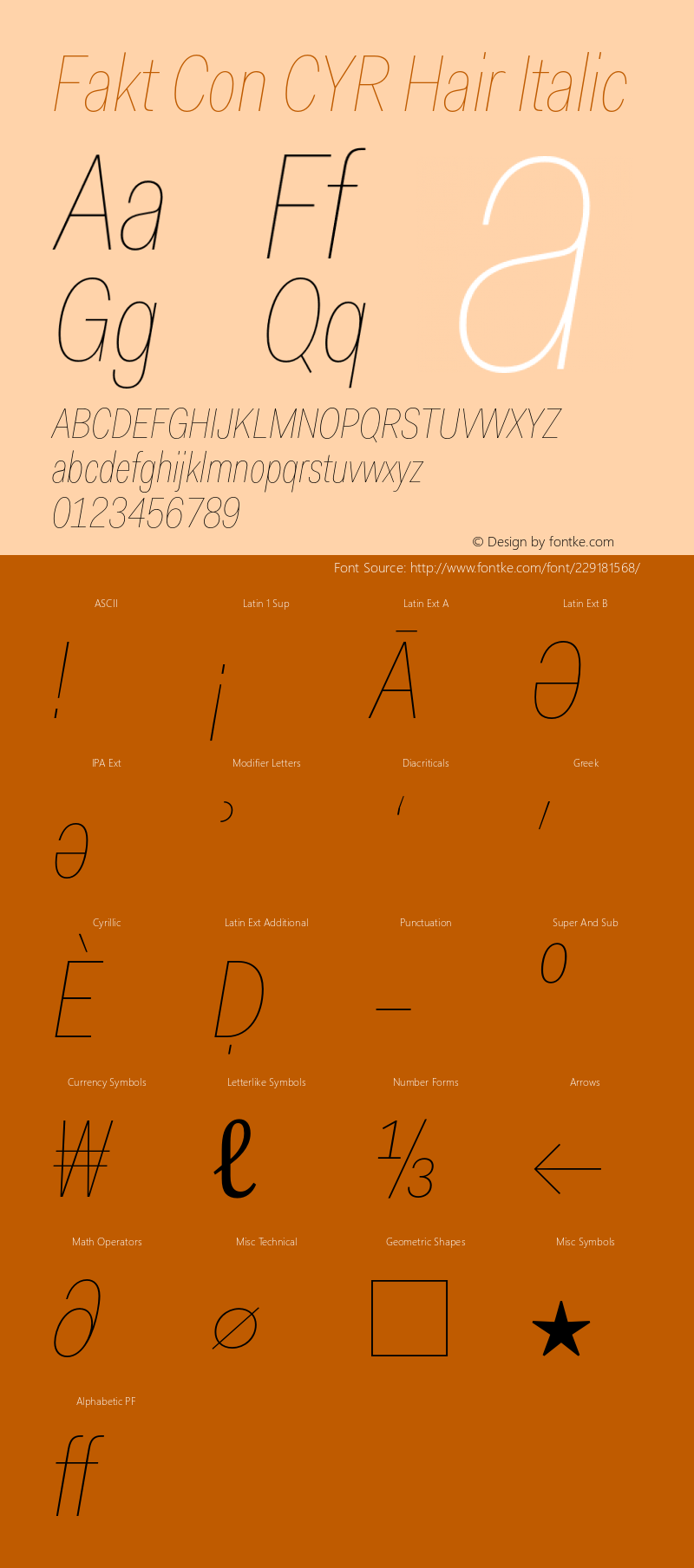 FaktConCYR-HairItalic Version 4.001; build 0001图片样张