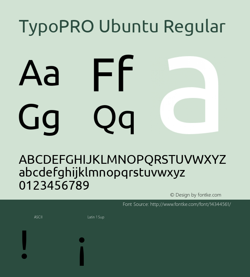 TypoPRO Ubuntu Regular Version 0.80 Font Sample