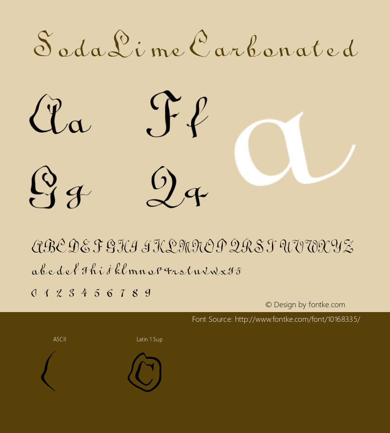 Soda Lime Carbonated D76-001 Font Sample