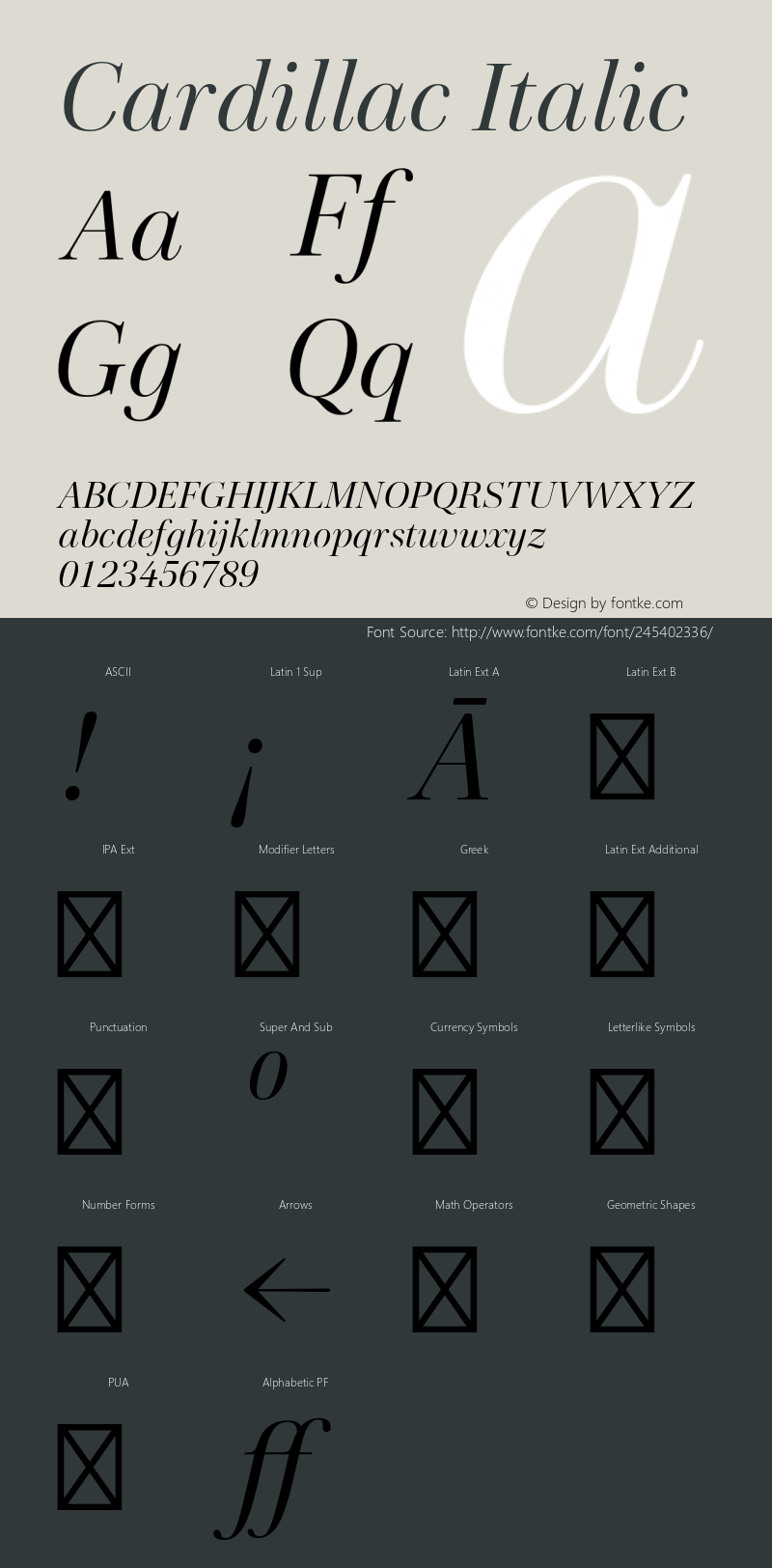 Cardillac Italic Version 1.000图片样张