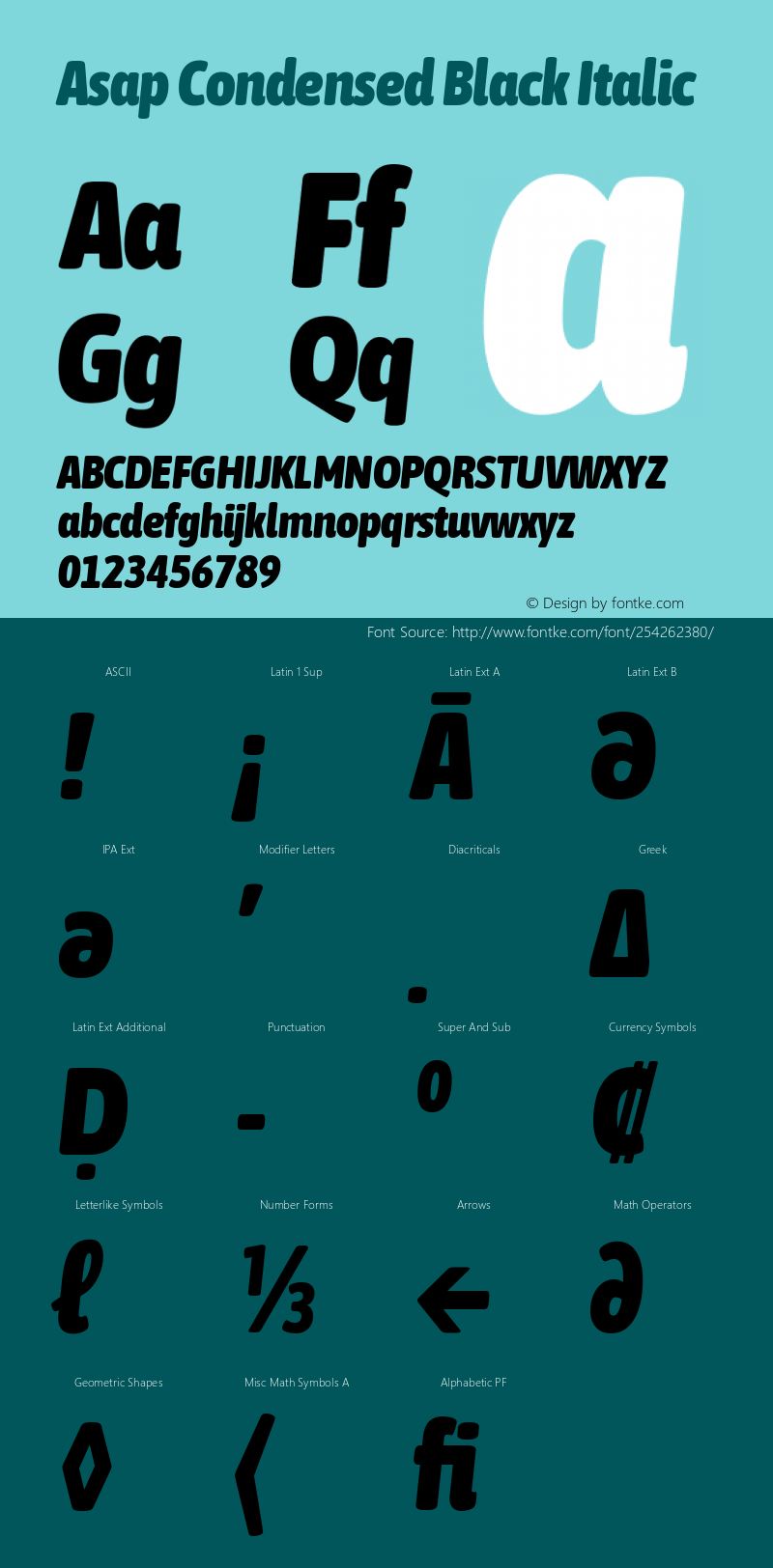 Asap Condensed Black Italic Version 3.001; ttfautohint (v1.8.4.7-5d5b)图片样张
