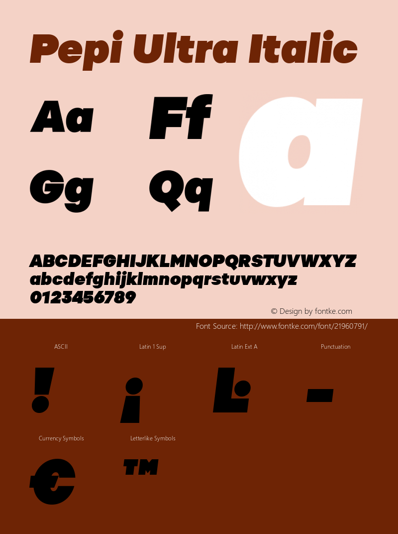 46fc9cbb011e9bfb - subset of Pepi Ultra Italic Version 1.000 Font Sample