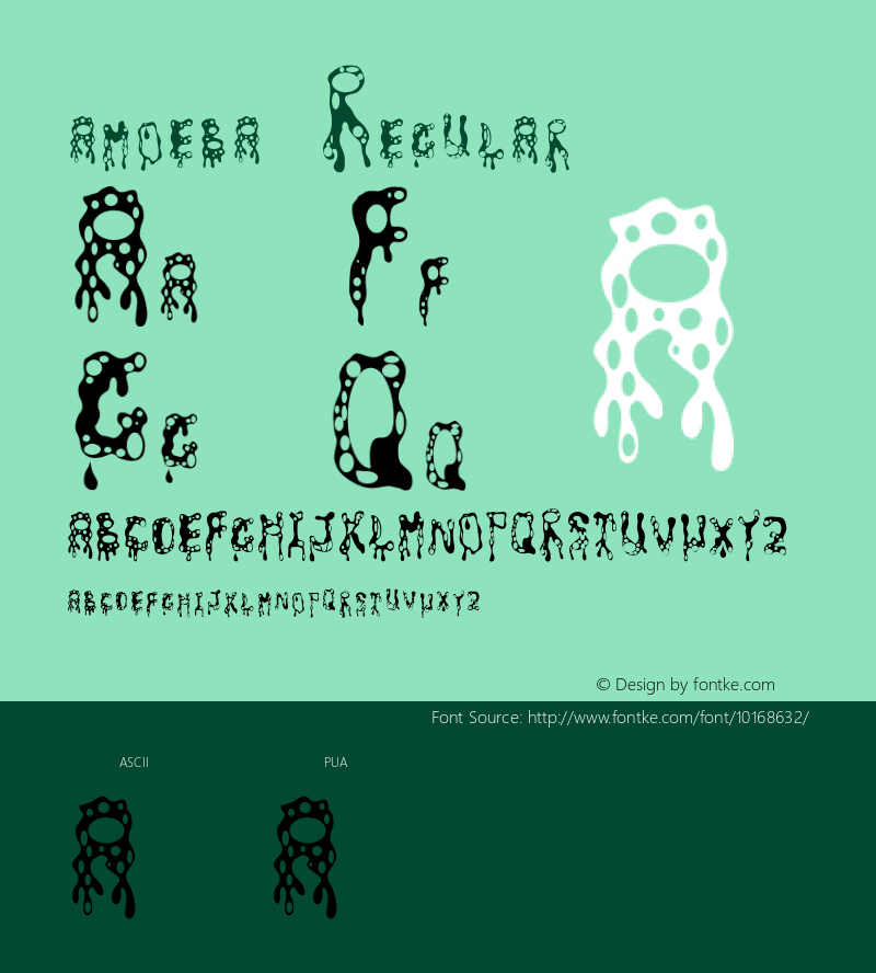 amoeba Regular 2 Font Sample