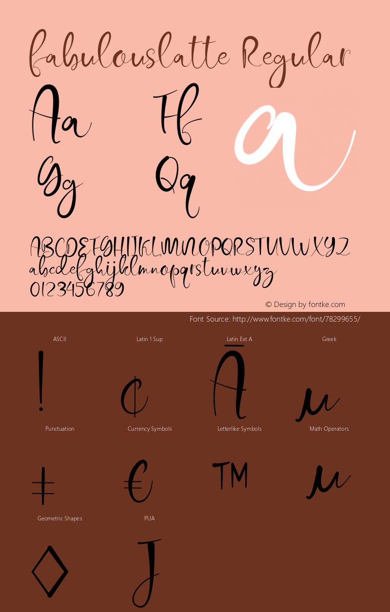 fabulouslatte Version 001.500 Font Sample