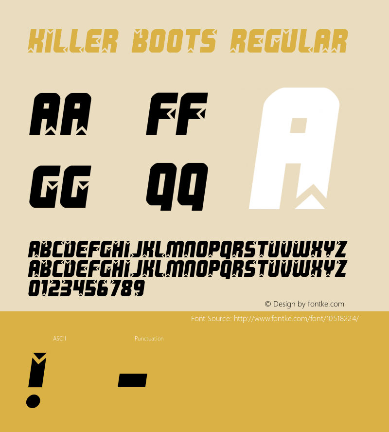 Killer boots Regular 2 Font Sample