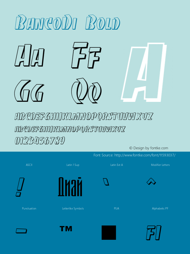 BancoDi Bold v2.001 Font Sample