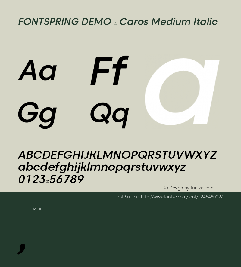 FSP DEMO - Caros Medium Italic Version 1.000图片样张