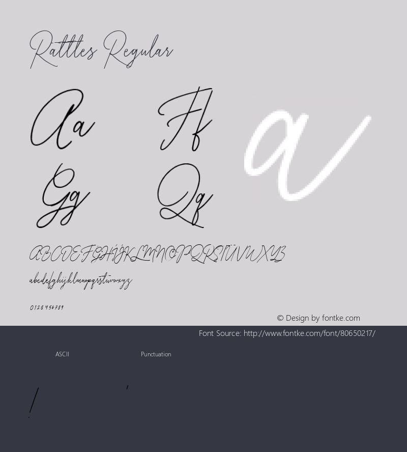 Rattles Script Version 1.000 Font Sample