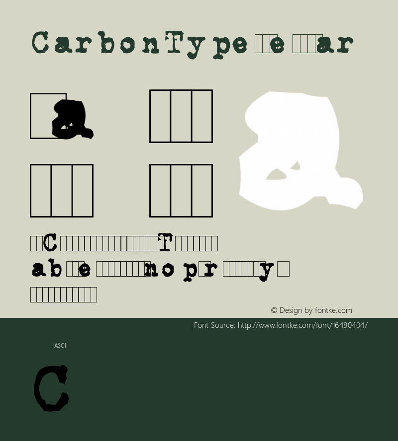 CarbonType Regular Updated Feb. 2007 Font Sample