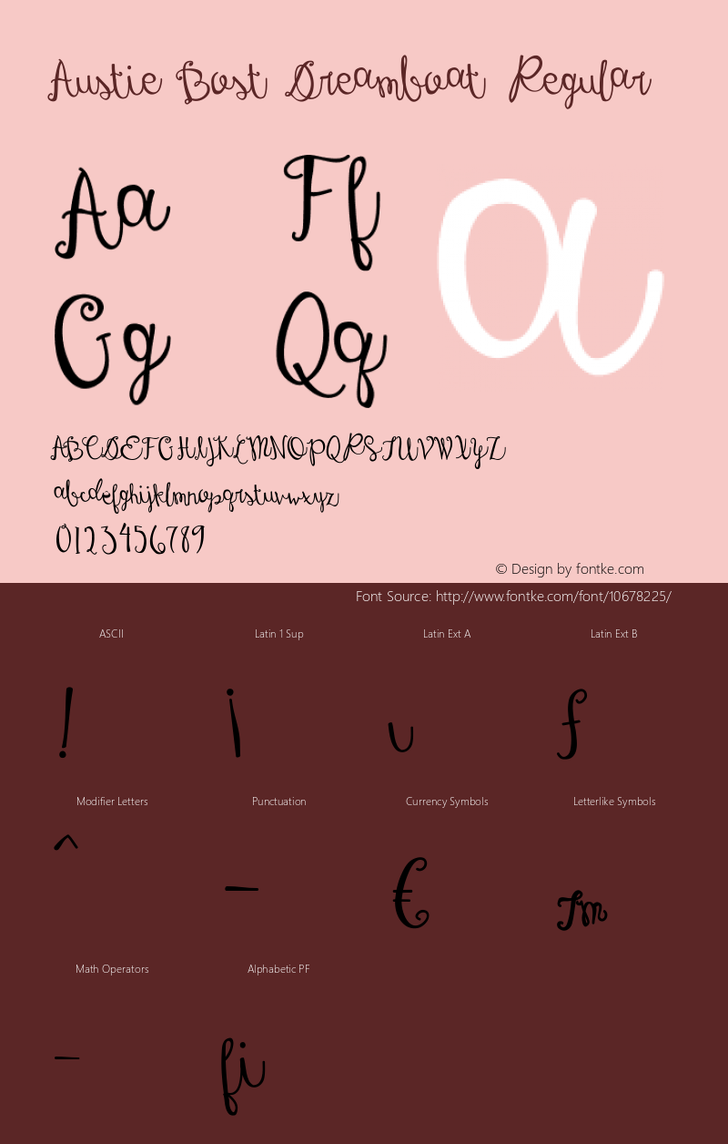 Austie Bost Dreamboat Regular Version 1.000 Font Sample