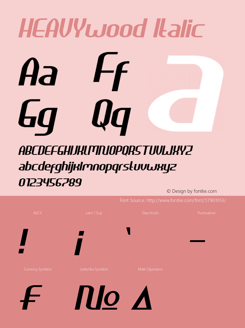 HEAVYwood Italic Version 1.00;November 21, 2019;FontCreator 12.0.0.2535 64-bit Font Sample