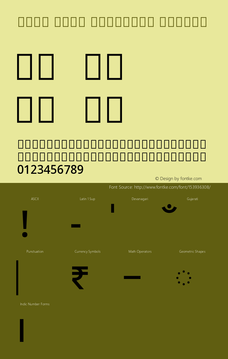 Noto Sans Gujarati Medium Version 2.001 Font Sample