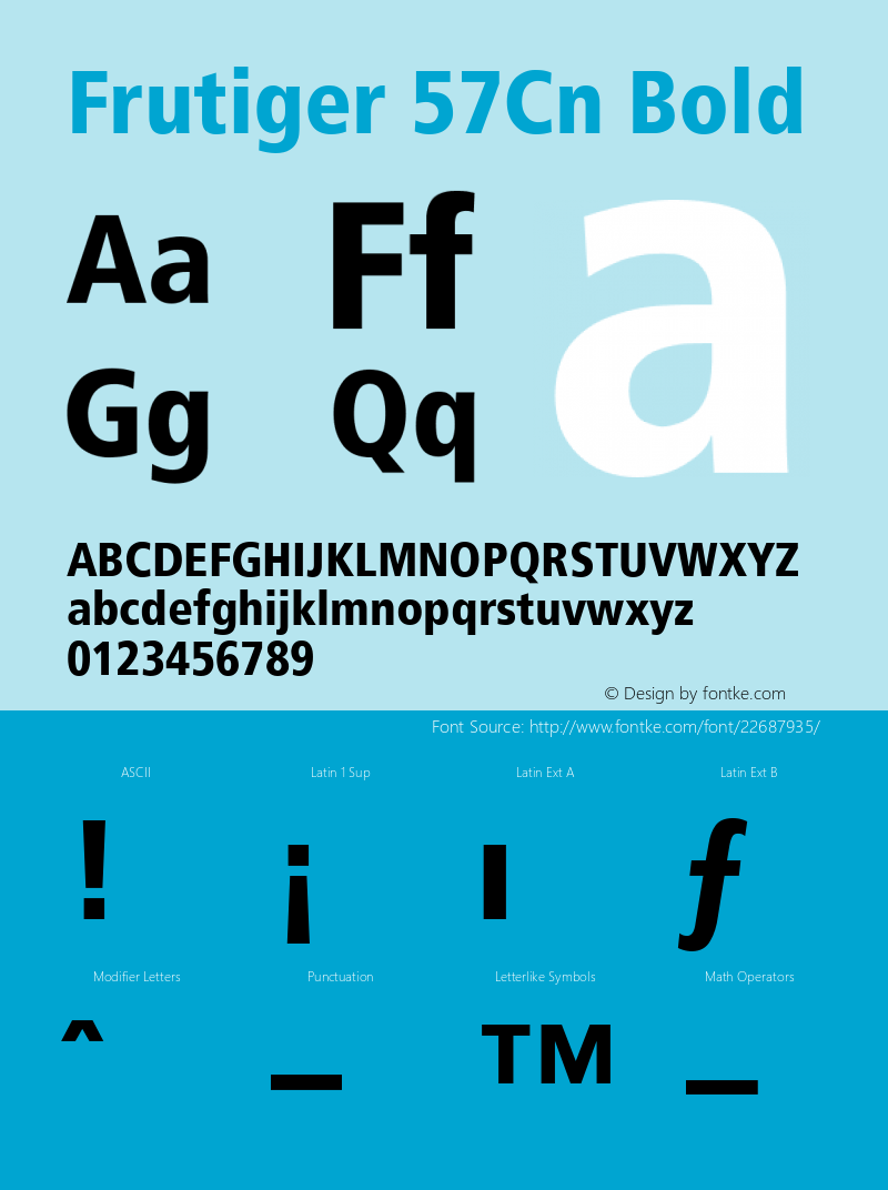 Frutiger 77 Black Condensed Converter: Windows Type 1 Installer V1.0d.￿Font: V1.0 Font Sample