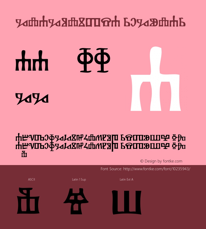 Glagolitsa Regular Version 1.000 2008 initial release Font Sample