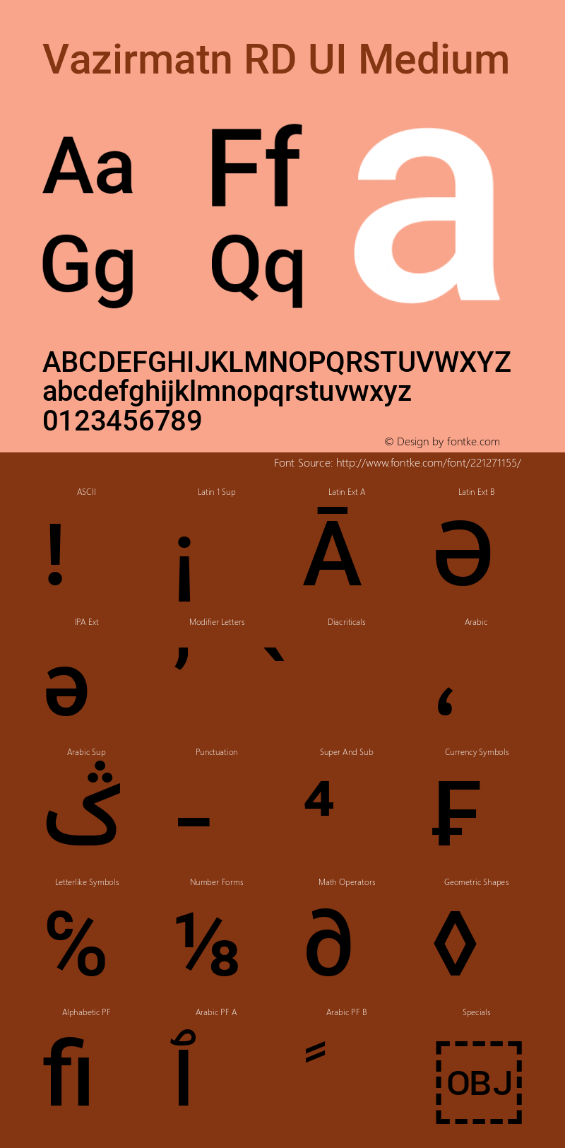 Vazirmatn RD UI Medium Version 32.0.0图片样张