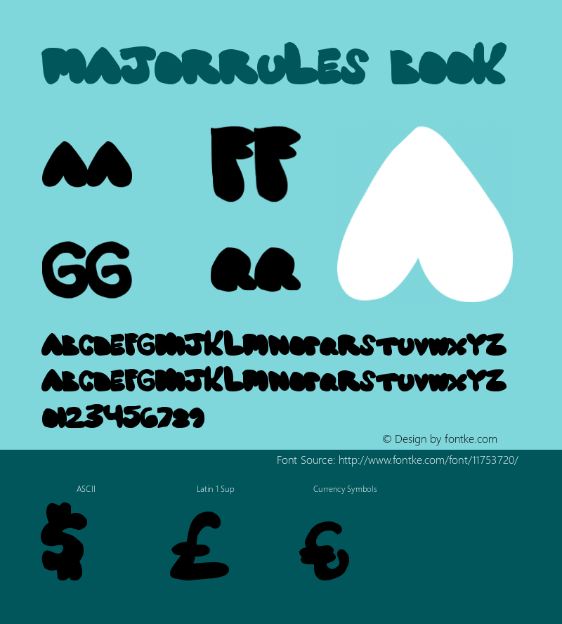 MajorRules Book Version 1.00 November 22, 20 Font Sample