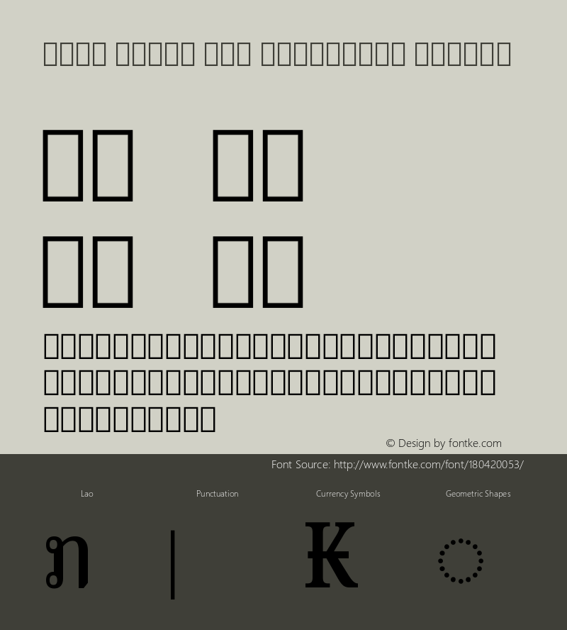 Noto Serif Lao Condensed Medium Version 2.000图片样张