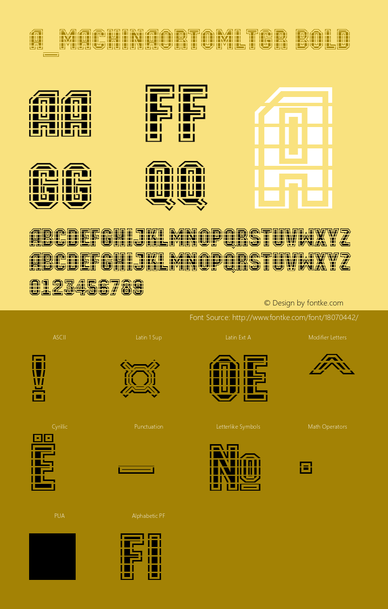 a_MachinaOrtoMltGr Bold 01.03 Font Sample