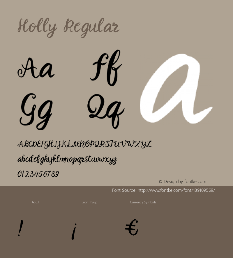 Holly Regular Version 001.001图片样张