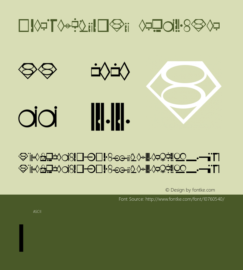 Kryptonian Regular Version 1.000 Font Sample