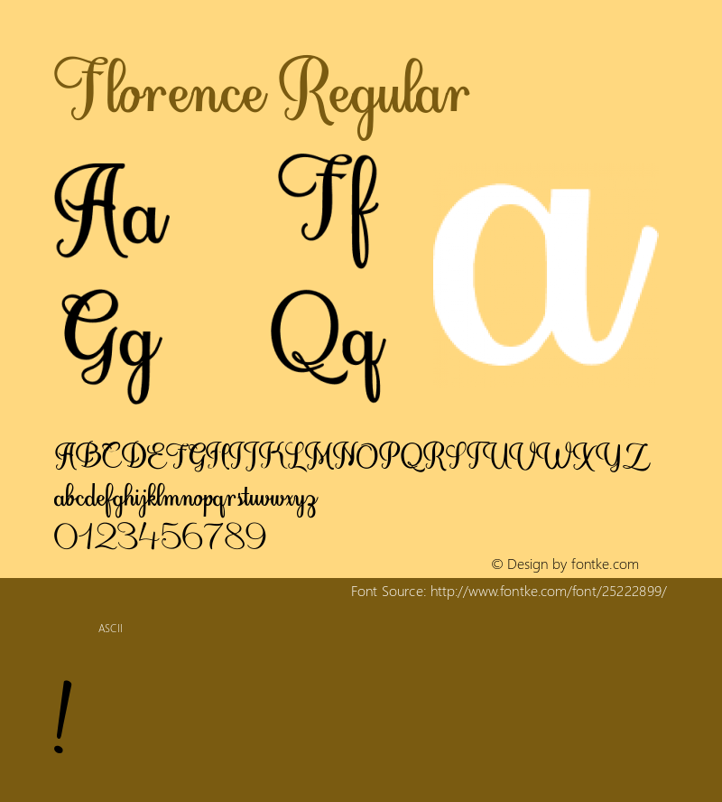 Florence  Font Sample