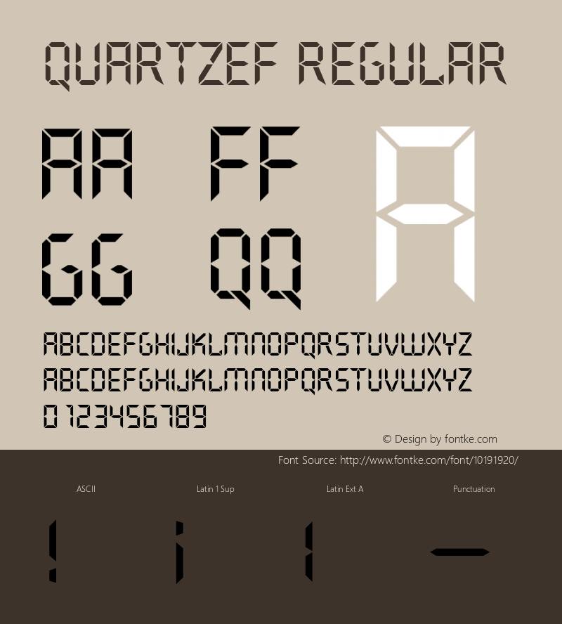 QuartzEF Regular 001.000 Font Sample