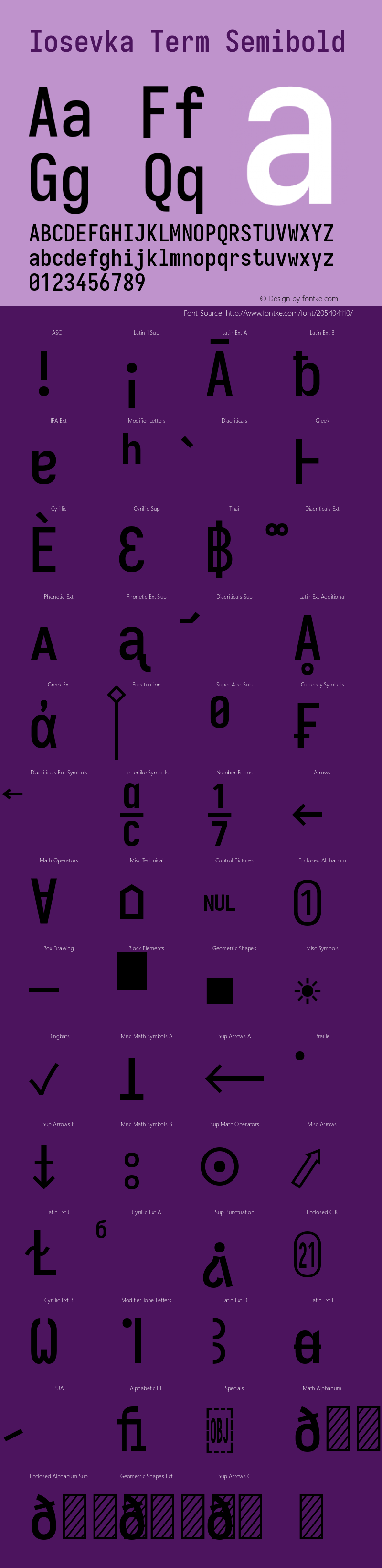 Iosevka Term Semibold Version 11.0.1; ttfautohint (v1.8.3)图片样张