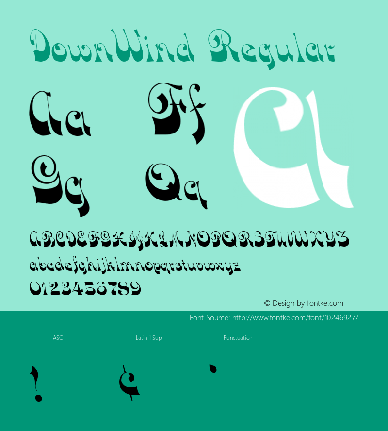 DownWind Regular Altsys Metamorphosis:8/3/91 Font Sample