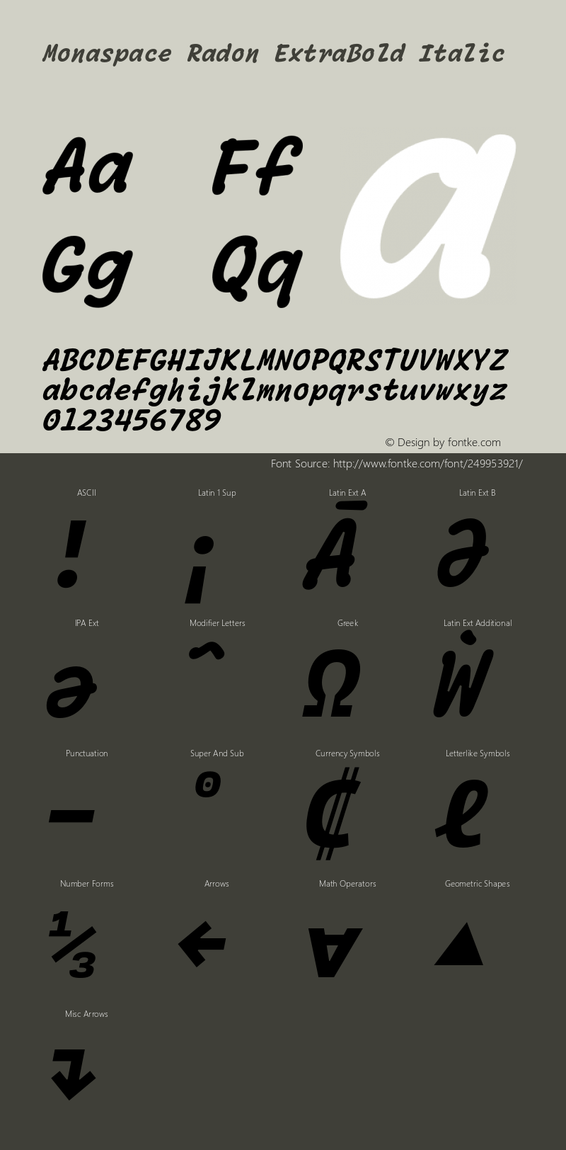 Monaspace Radon ExtraBold Italic Version 1.000 (Monaspace Radon)图片样张