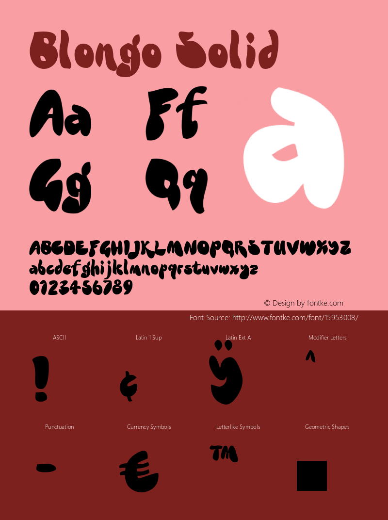 Blongo Solid 1.002 Font Sample