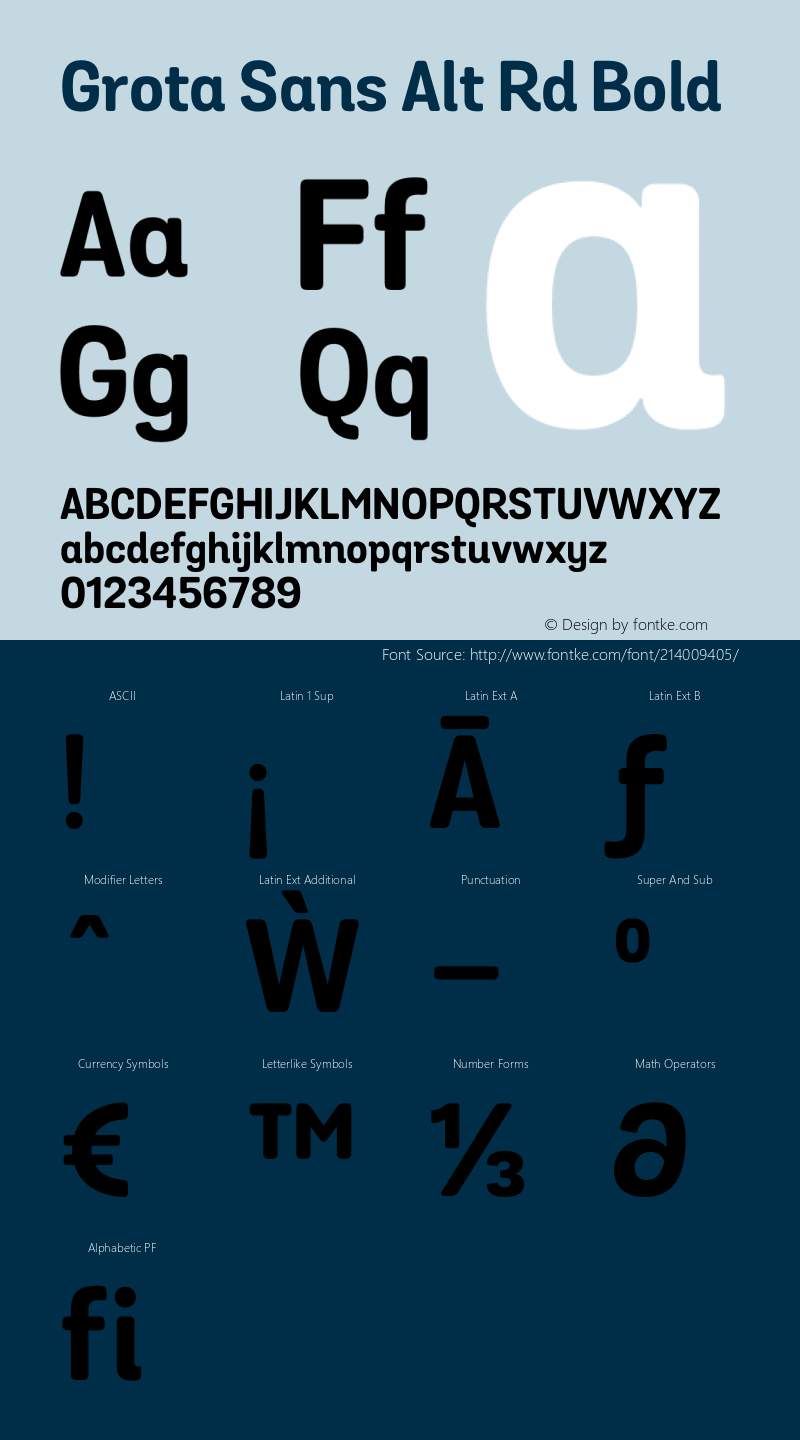 Grota Sans Alt Rd Bold Version 1.00图片样张