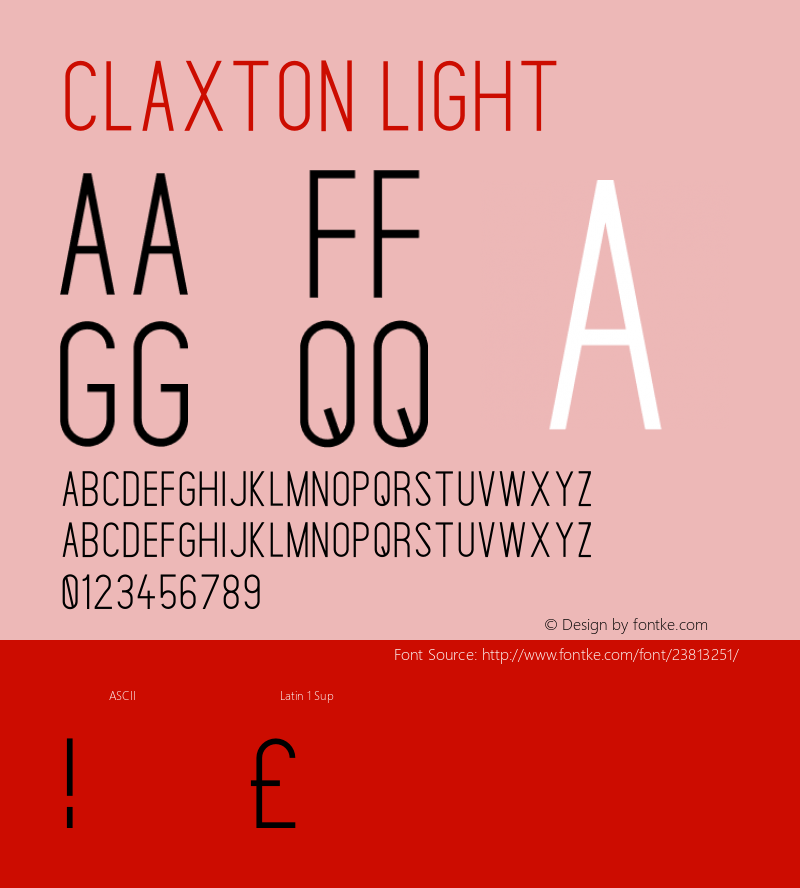 Claxton Light Version 1.002;Fontself Maker 2.0.4 Font Sample