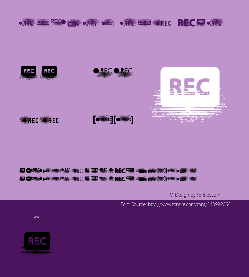 Record Regular Version 1.000 Font Sample