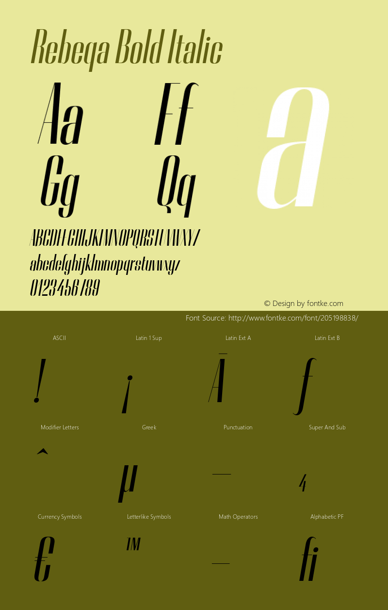 Rebeqa Bold Italic 1.000图片样张