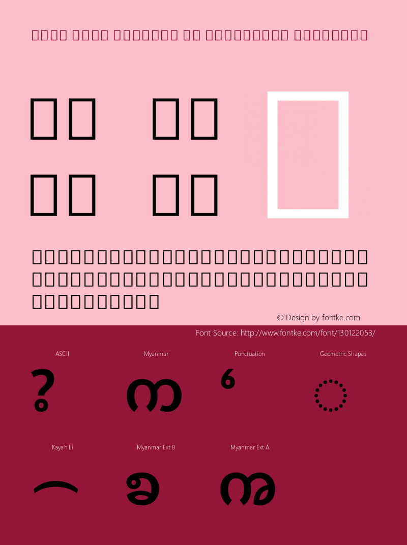 Noto Sans Myanmar UI Condensed SemiBold Version 2.000 Font Sample
