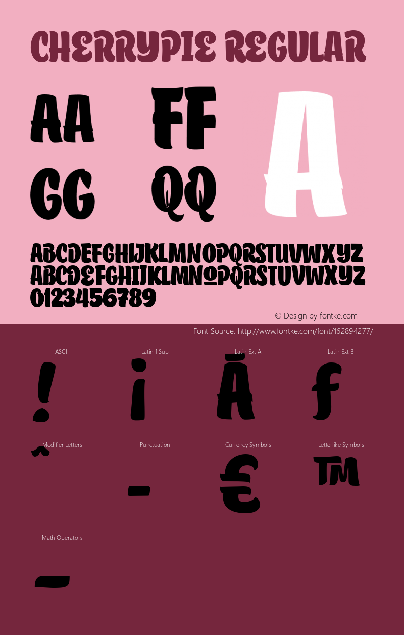 Cherrypie CapsB Version 1.00 Font Sample