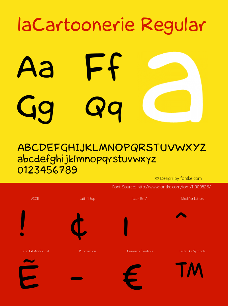 laCartoonerie Regular Version 1.10 Font Sample