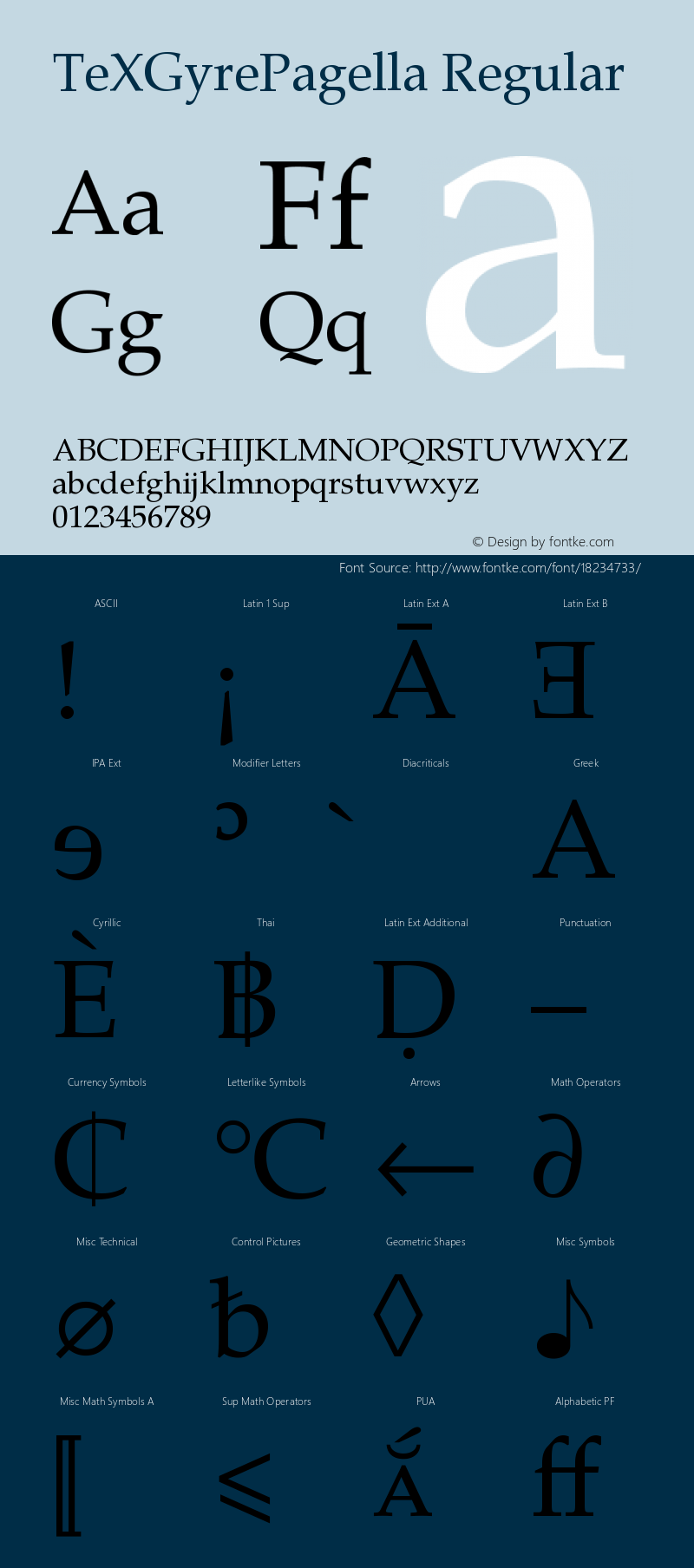 TeXGyrePagella Regular Version 1.103;PS 1.103;hotconv 1.0.49;makeotf.lib2.0.14853 Font Sample