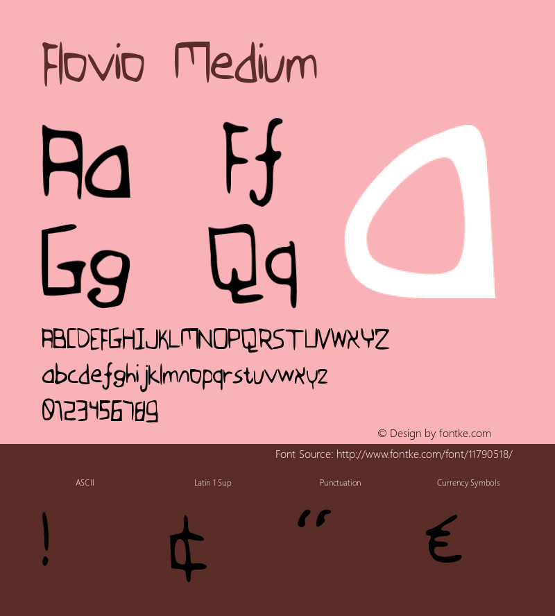 Flovio Medium Version 001.000 Font Sample