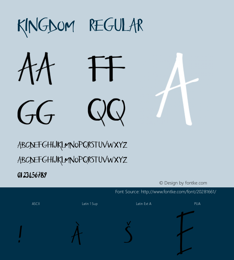 Kingdom Version 1.000;PS 001.001;hotconv 1.0.56 Font Sample