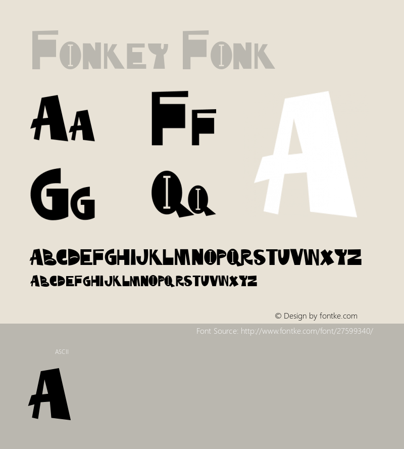 Fonkey Version 1.000 Font Sample