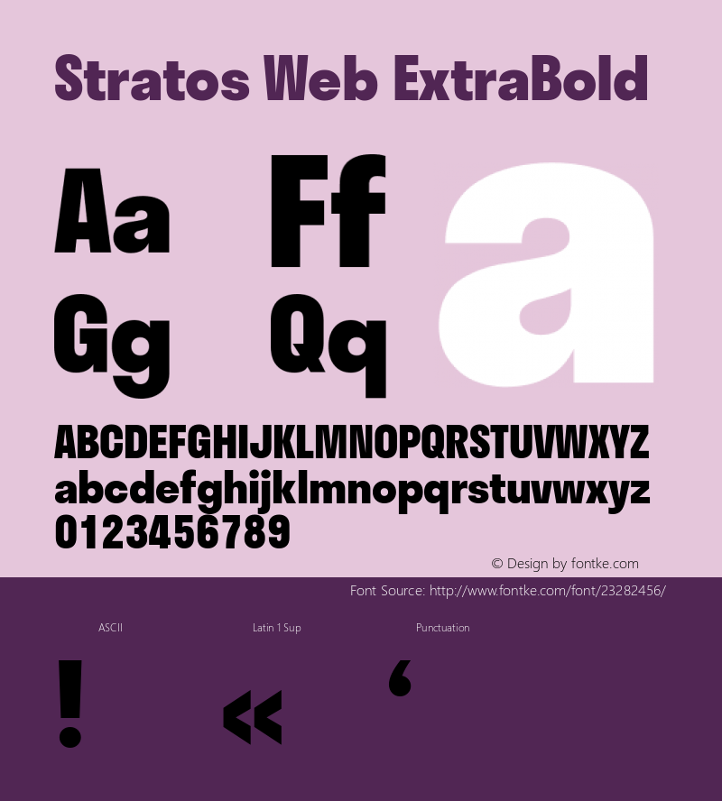 Stratos Web ExtraBold Version 1.004;PS 1.4;hotconv 1.0.88;makeotf.lib2.5.647800; ttfautohint (v1.3.34-f4db) Font Sample