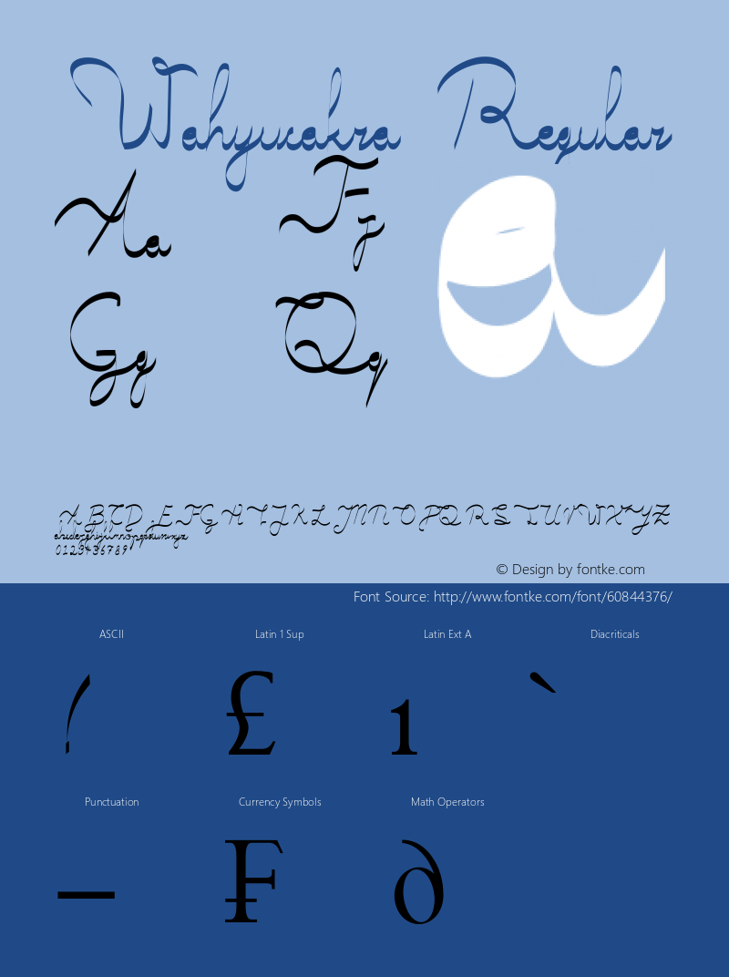 Wahyucakra Version 1.00;September 30, 2019;FontCreator 12.0.0.2545 64-bit Font Sample