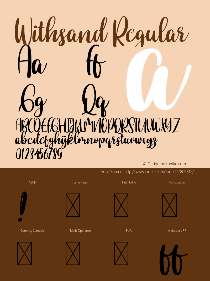 Withsand Version 1.004;Fontself Maker 3.5.1 Font Sample