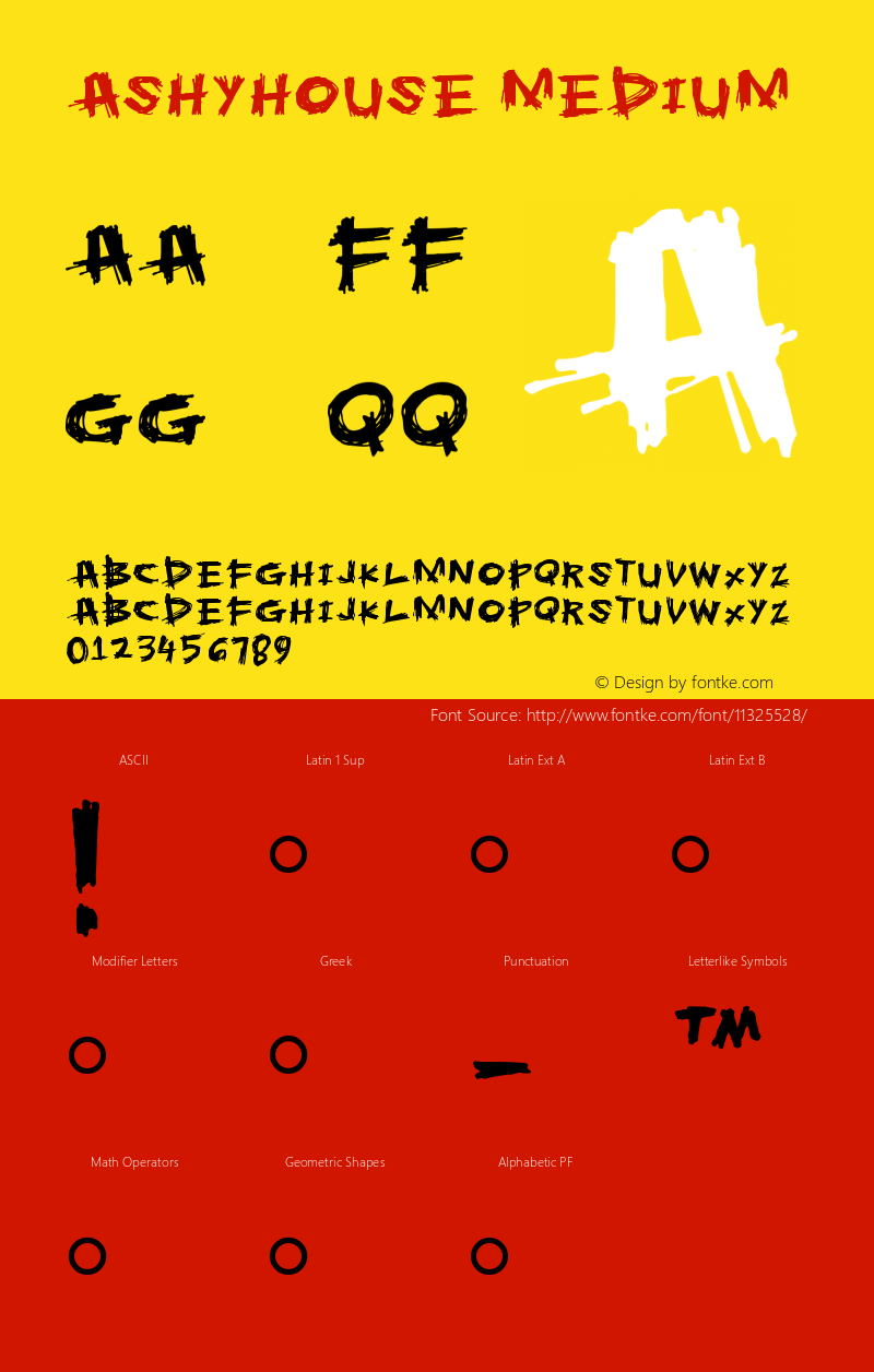 Ashyhouse Medium Version 001.000 Font Sample