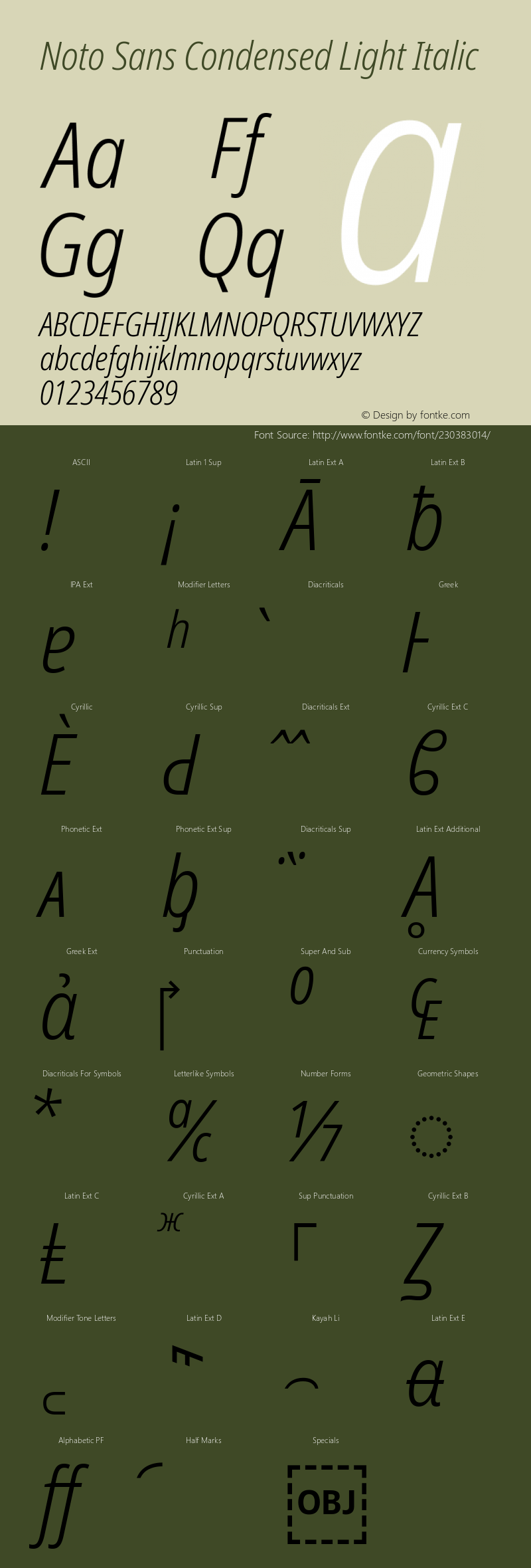 Noto Sans Condensed Light Italic Version 2.008; ttfautohint (v1.8) -l 8 -r 50 -G 200 -x 14 -D latn -f none -a qsq -X 