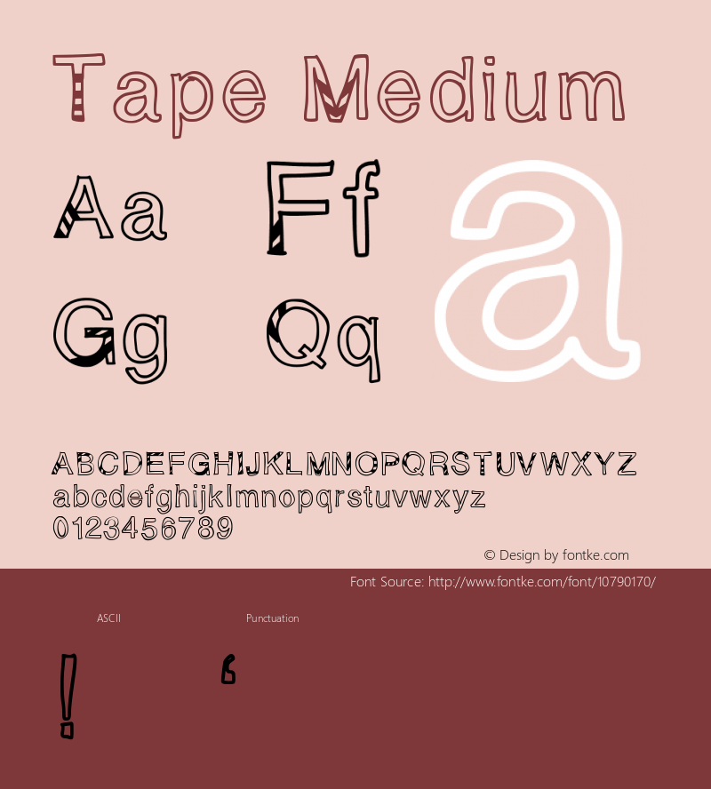 Tape Medium Version 001.000 Font Sample