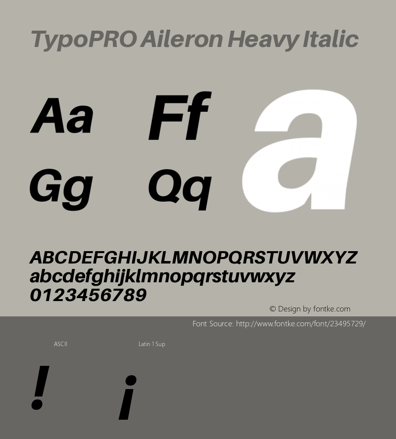 TypoPRO Aileron Heavy Italic Version 1.102;PS 001.102;hotconv 1.0.70;makeotf.lib2.5.58329 Font Sample