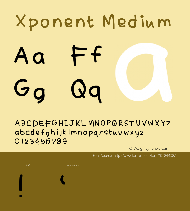 Xponent Medium Version 001.000 Font Sample