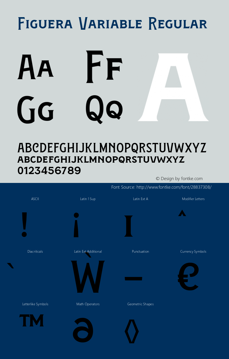 Figuera Variable Regular Version 1.000 Font Sample